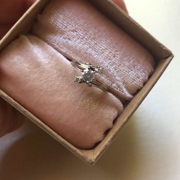 Antique diamond and white gold ring moi et toi - Picture 7 of 8